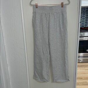 GREY LAB by  Anthropologie Cropped Sweatpants with pockets in Heather Gray M